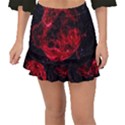 Red Nebulae Stella Fishtail Mini Chiffon Skirt View1