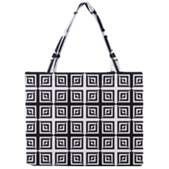 Seamless Pattern Background Black And White Mini Tote Bag by Sapixe