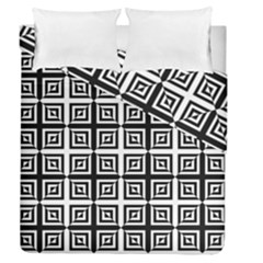 Seamless Pattern Background Black And White Duvet Cover Double Side (queen Size) by Sapixe