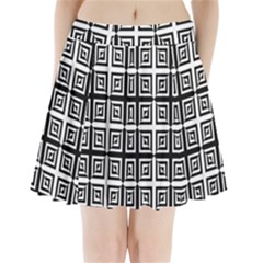 Seamless Pattern Background Black And White Pleated Mini Skirt by Sapixe