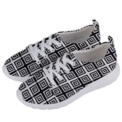 Seamless Pattern Background Black And White Women s Lightweight Sports Shoes