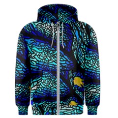 Sea Fans Diving Coral Stained Glass Men s Zipper Hoodie by Sapixe