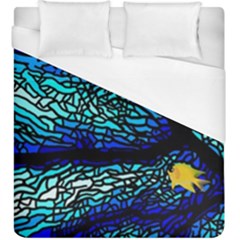 Sea Fans Diving Coral Stained Glass Duvet Cover (king Size) by Sapixe