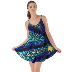 Sea Fans Diving Coral Stained Glass Love The Sun Cover Up by Sapixe