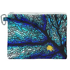 Sea Fans Diving Coral Stained Glass Canvas Cosmetic Bag (xxl) by Sapixe