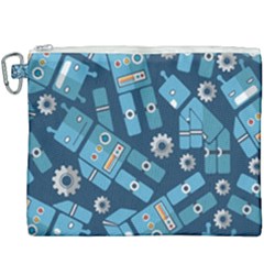 Seamless Pattern Robot Canvas Cosmetic Bag (xxxl) by Sapixe