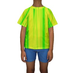 Shading Pattern Symphony Kids  Short Sleeve Swimwear by Sapixe