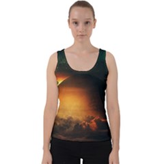 Saturn Rings Fantasy Art Digital Velvet Tank Top