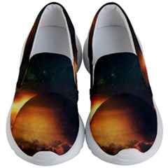 Saturn Rings Fantasy Art Digital Kid s Lightweight Slip Ons by Sapixe