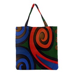 Simple Batik Patterns Grocery Tote Bag by Sapixe