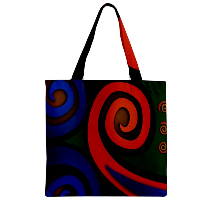 Simple Batik Patterns Zipper Grocery Tote Bag