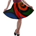 Simple Batik Patterns A-line Skater Skirt View1