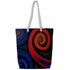 Simple Batik Patterns Full Print Rope Handle Tote (small) by Sapixe