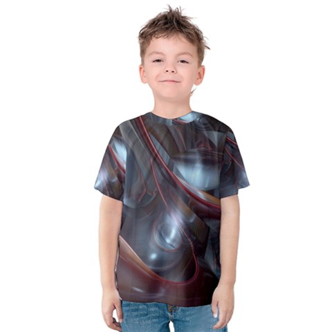 Shells Around Tubes Abstract Kids  Cotton Tee by Sapixe