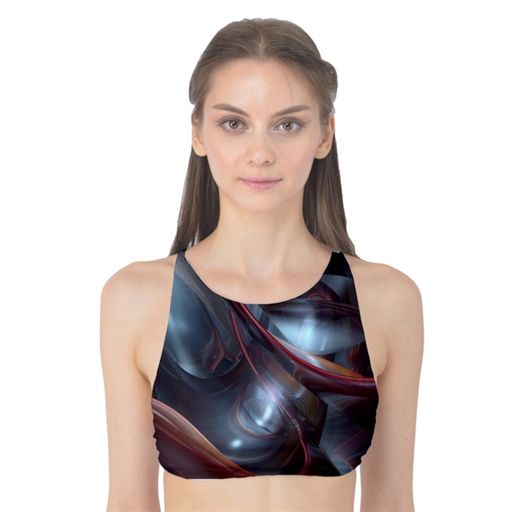 Shells Around Tubes Abstract Tank Bikini Top