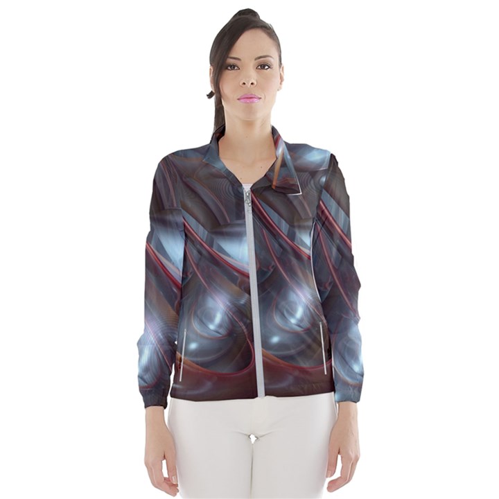 Shells Around Tubes Abstract Wind Breaker (Women)