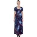 Shells Around Tubes Abstract High Waist Short Sleeve Maxi Dress View1