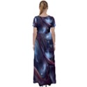 Shells Around Tubes Abstract High Waist Short Sleeve Maxi Dress View2