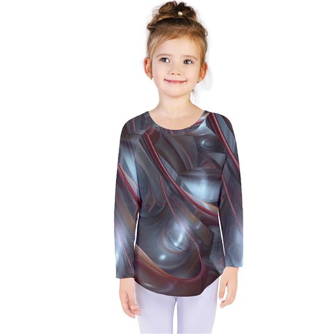 Shells Around Tubes Abstract Kids  Long Sleeve Tee by Sapixe