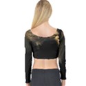 Smoke Fume Smolder Cigarette Air Long Sleeve Crop Top View2