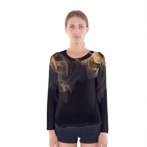 Smoke Fume Smolder Cigarette Air Women s Long Sleeve Tee by Sapixe