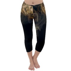 Smoke Fume Smolder Cigarette Air Capri Winter Leggings  by Sapixe