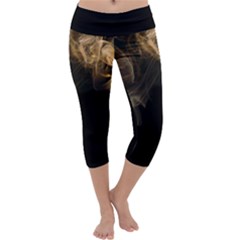 Smoke Fume Smolder Cigarette Air Capri Yoga Leggings by Sapixe