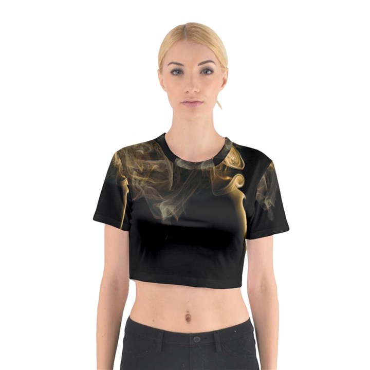 Smoke Fume Smolder Cigarette Air Cotton Crop Top