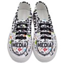 Social Media Computer Internet Typography Text Poster Women s Classic Low Top Sneakers View1