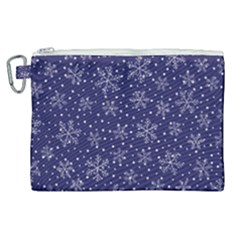 Snowflakes Pattern Canvas Cosmetic Bag (xl) by Sapixe