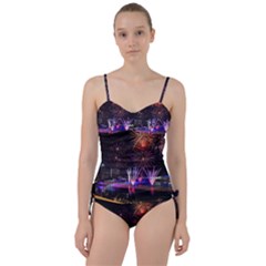 Singapore The Happy New Year Hotel Celebration Laser Light Fireworks Marina Bay Sweetheart Tankini Set by Sapixe