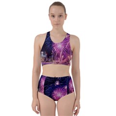 Singapore New Years Eve Holiday Fireworks City At Night Racer Back Bikini Set