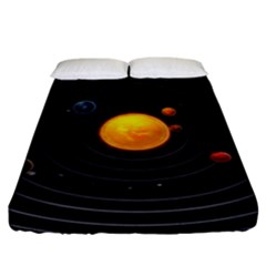 Solar System Fitted Sheet (king Size) by Sapixe