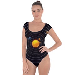 Solar System Short Sleeve Leotard  by Sapixe