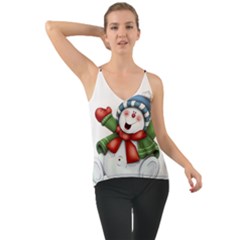 Snowman With Scarf Cami by Sapixe