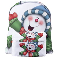 Snowman With Scarf Giant Full Print Backpack