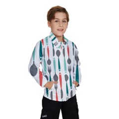 Spoon Fork Knife Pattern Wind Breaker (kids) by Sapixe