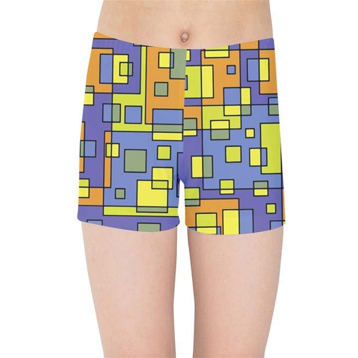 Square Background Background Texture Kids Sports Shorts