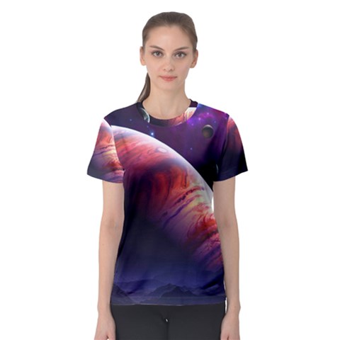 Space Art Nebula Women s Sport Mesh Tee by Sapixe