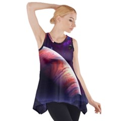 Space Art Nebula Side Drop Tank Tunic by Sapixe