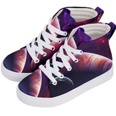 Space Art Nebula Kid s Hi-top Skate Sneakers