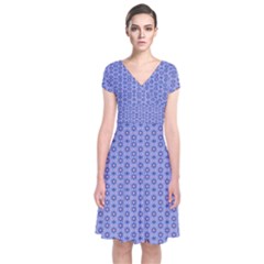 Delicate Tiles Short Sleeve Front Wrap Dress by jumpercat