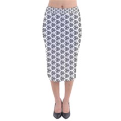 Abstract Shapes Velvet Midi Pencil Skirt by jumpercat