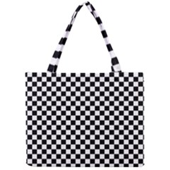 Checker Black And White Mini Tote Bag by jumpercat