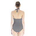 Checker Black and White Halter Swimsuit View2