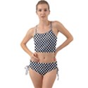 Checker Black and White Mini Tank Bikini Set View1