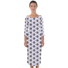 Abstract Pattern 2 Quarter Sleeve Midi Bodycon Dress by jumpercat