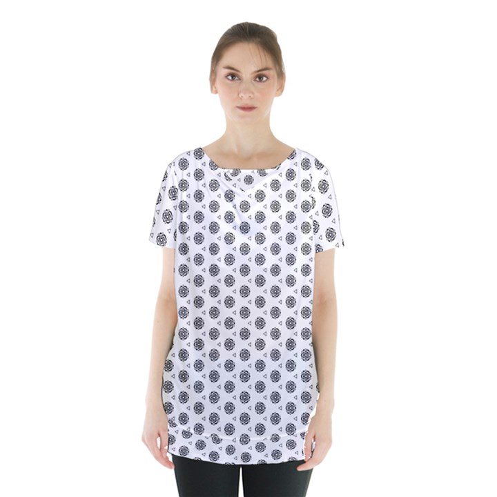 Abstract Pattern 2 Skirt Hem Sports Top