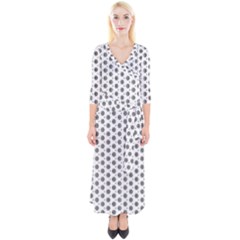 Abstract Pattern 2 Quarter Sleeve Wrap Maxi Dress