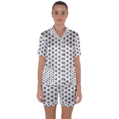 Abstract Pattern 2 Satin Short Sleeve Pyjamas Set